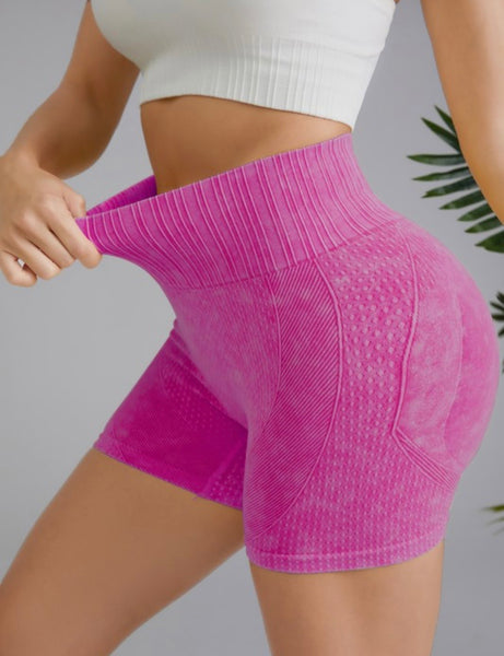 Washed Waisted Seamless Shorts